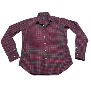 Ralph Lauren Polo Sport Button Down Shirt Preppy Red Plaid